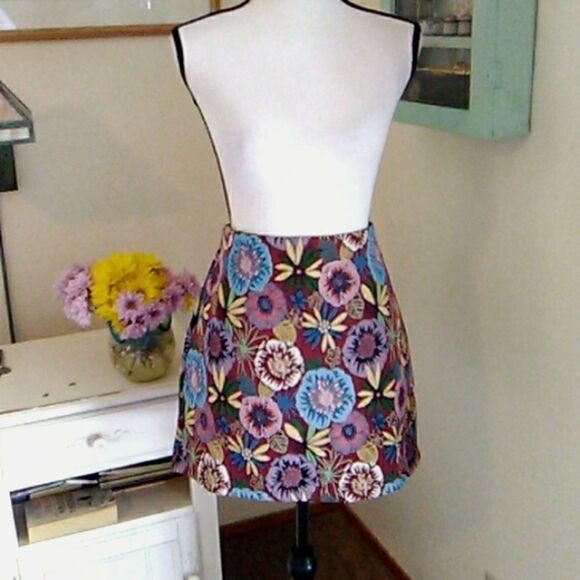 Tapestry Boho Mini Skirt - Picture 1 of 8